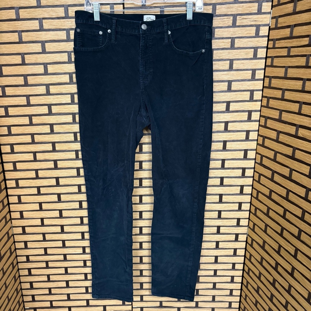 J. Crew‎ Black 9” Vintage Straight Corduroy Pants Size 30 Tall